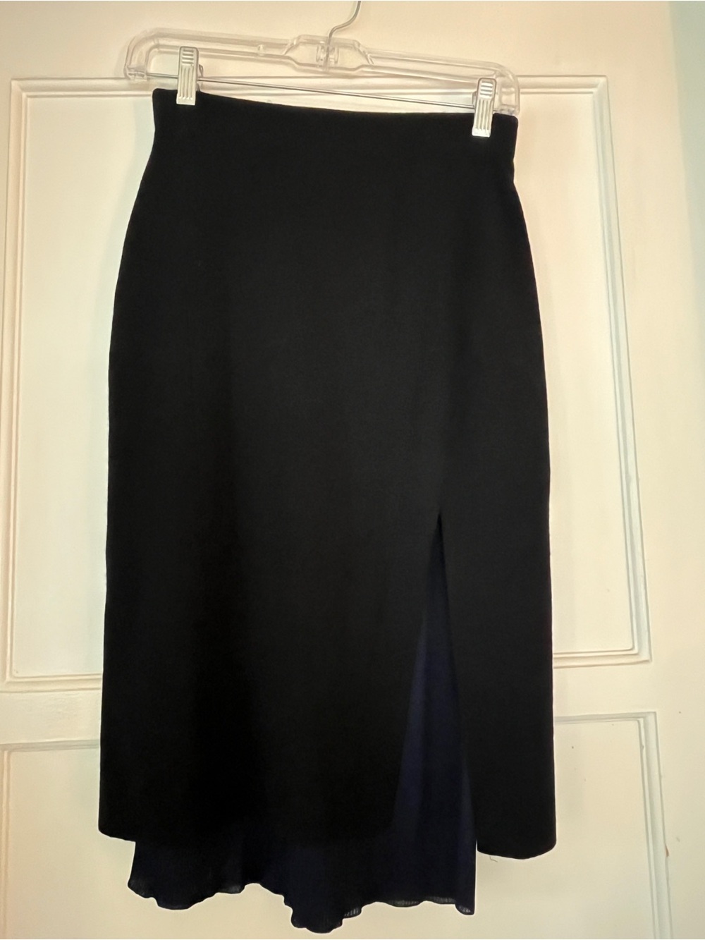 rag & bone Black/Blue Pencil Skirt with Side Slit
